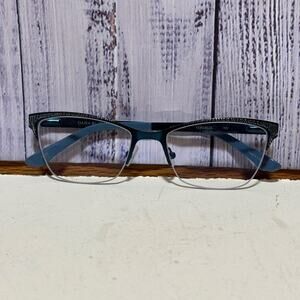 Dana Buchman Cordelia NV Women’s Eyeglass Frames 52-18-140 Blue Metal